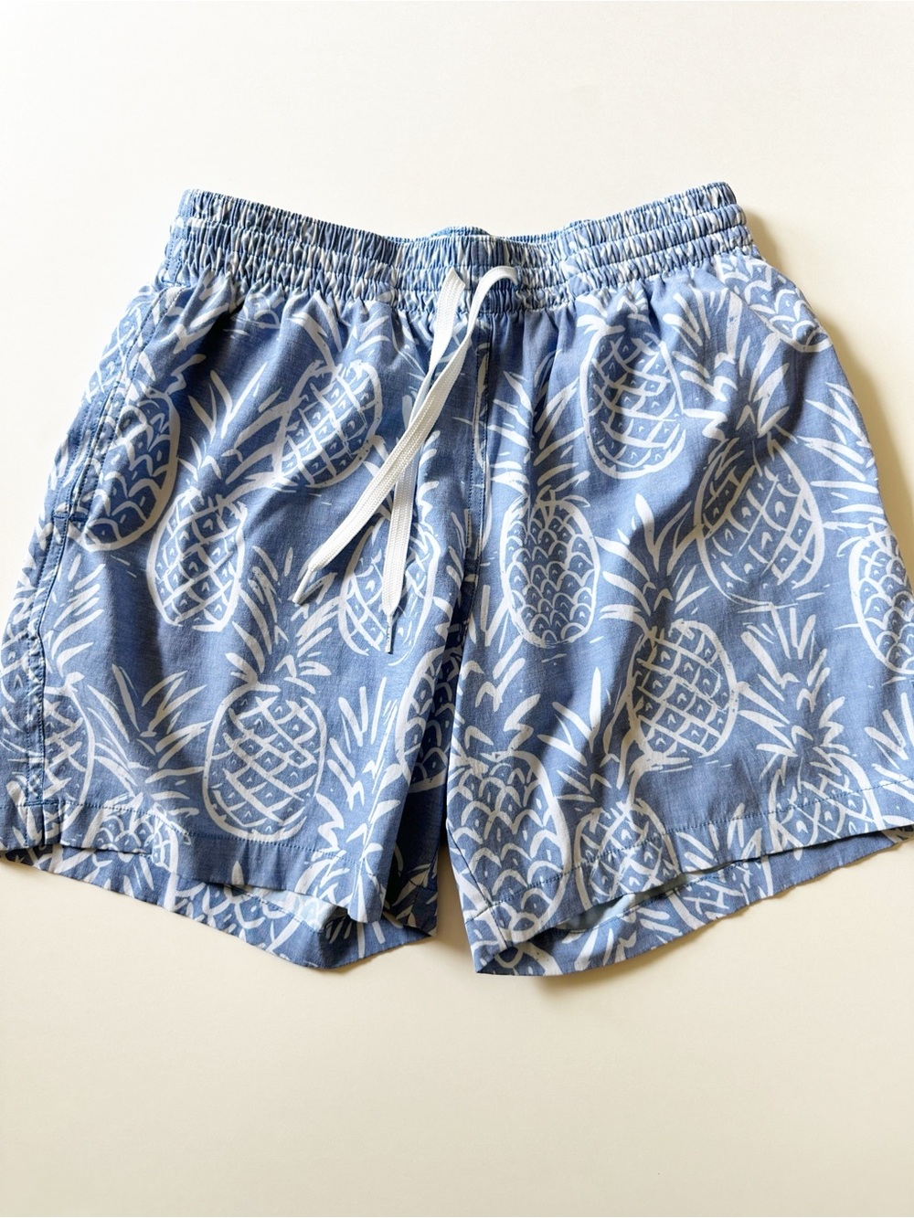 Chubbies Blue Pineapple The Thigh-napples swim trunks
